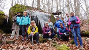 Group of women hiking outdoors