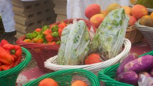 fresh produce in bowls