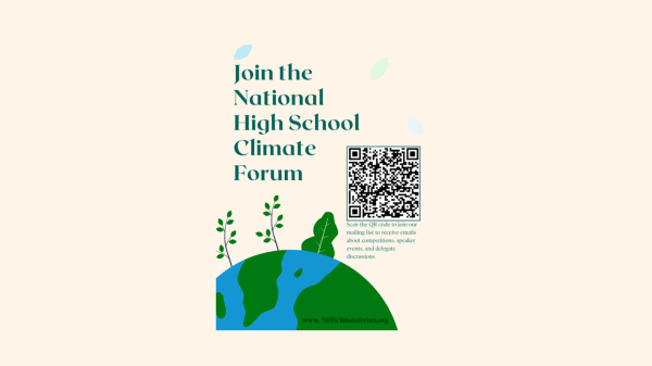 A poster advertising the NHSCF w/ a QR code to the join form