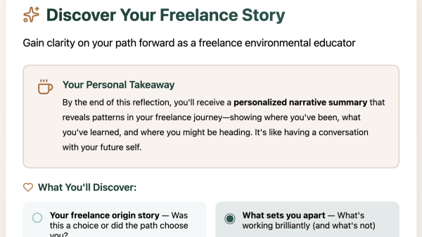 Welcome page featuring a title across the top and an overview of of the tool.