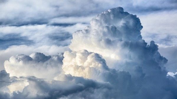 Puffy white clouds