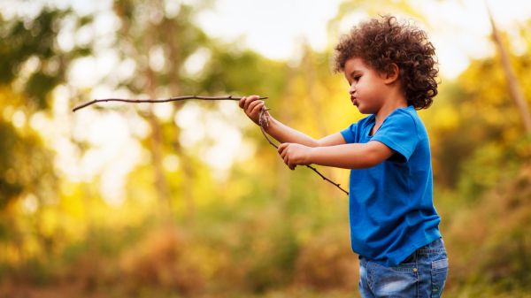 Child playing outside