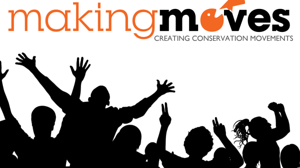 Making Moves logo Silhouette of crowd being excited with logo of Making Moves