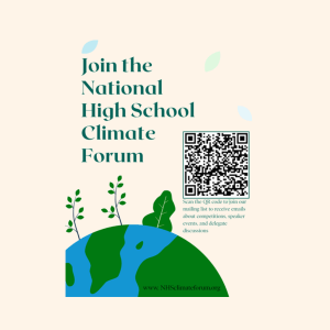 A poster advertising the NHSCF w/ a QR code to the join form