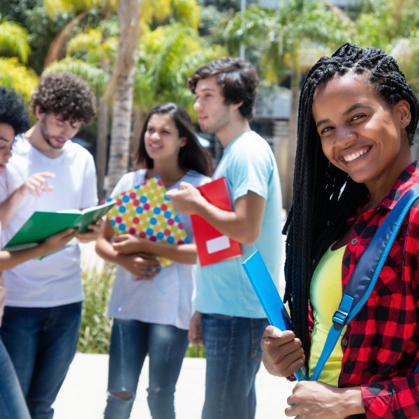 College students collecting signatures