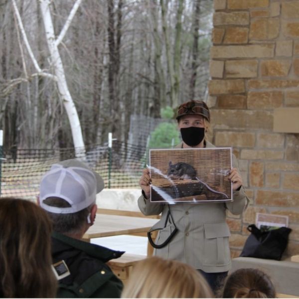 Image of student giving public program