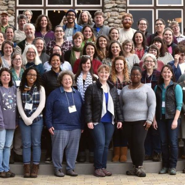 Group of Affiliates gather for a photo outside
